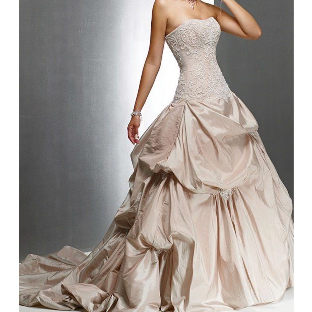 Maggie Sottero Victoriana white wedding gown
